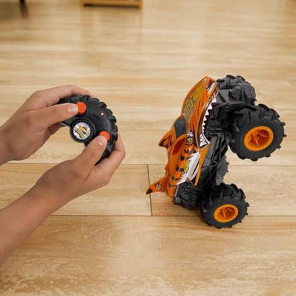 Hot Wheels Monster Trucks HW Tiger Shark RC, Remote-Control Vehicle | 1:24 Scale Oversized Truck with Terrain Action Tires for All-Terrain Driving - style: Tiger Shark