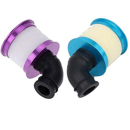 RC Aluminum Nitro Fuel Filter & Aluminum Capped Air Filter Sponge Cover 04104 Upgrade Parts