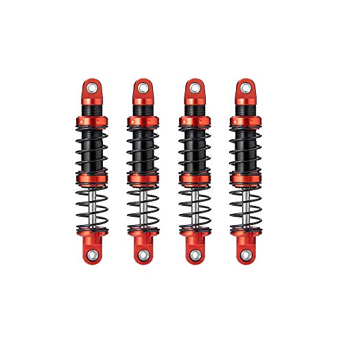 Que-T 4pcs Metal Shock Absorber Damper for 1/10 RC Crawler Car SCX10 D90 TRX4 TRX6 (75mm) - size: 75mm