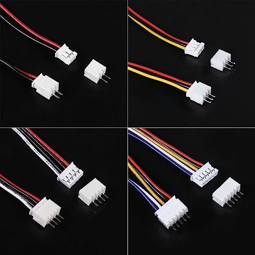 30 Pairs for JST PH 2.0 Connector Kit, 2/3/4/5 Pin Wire to Board Housing Male and Female Plug Adapter 30cm 26AWG with Socket