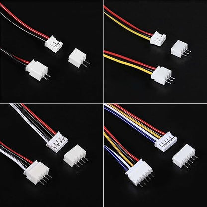 30 Pairs for JST PH 2.0 Connector Kit, 2/3/4/5 Pin Wire to Board Housing Male and Female Plug Adapter 30cm 26AWG with Socket