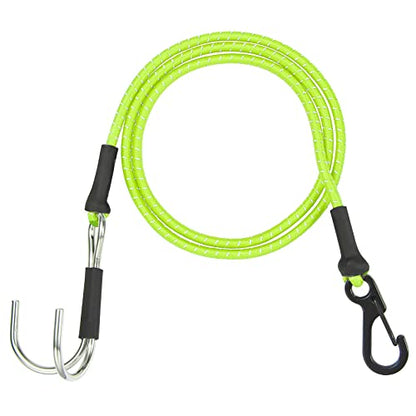 1/10 RC Crawler Elastic Force Escape Rope,Kinetic Winch Strap, 1/10 Scale RC Accessories Rescue Trailer Hook for Axial SCX10 Traxxas TRX4 Upgrade Parts (Fluorescent Green)