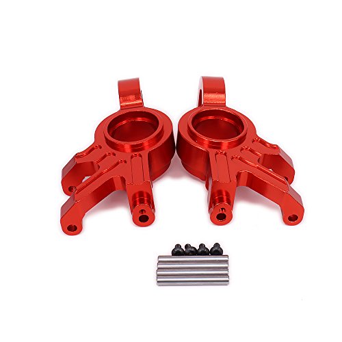 2pcs Alloy Steering Hub Carrier Blocks 7737 for RC Hobby Car 1/5 1/6 X-MAXX (Red)