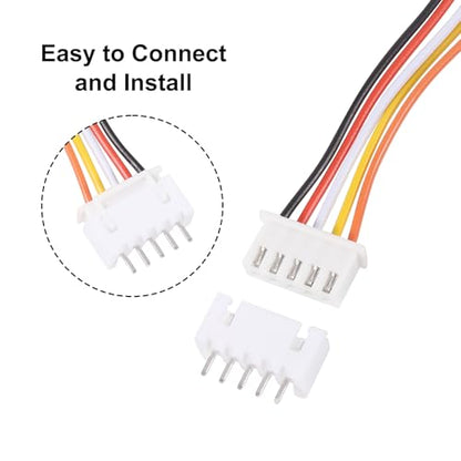 Alinan 20pcs JST-XH2.54mm 5 Pin Connector Kit, Included 10pcs Mini 5 Pin 26AWG Female Connector Plug with 200mm Cable Wire and 10pcs Micro 5Pin Male Connector Plug - color: 5Pin 26AWG 200mm Cable