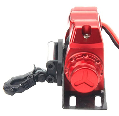 RC Car Winch Simulation Winch w/Steel Wire Compatible with Traxxas TRX4 Axial SCX10 90046 D90 Redcat Gen8 HSP 1/10 RC Crawler Car