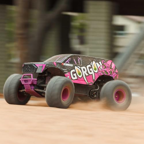 ARRMA RC Truck 1/10 Gorgon 2 Wheel Drive RTR Brushed Monster Truck Battery & Charger Included Purple ARA3230ST4 - color: Purple