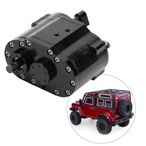 Fabater Dual Speed Transmission, Alloy 2 Speeds Gearbox ReplacementforSCX10D90 1/10 RC Crawler Car, Dual Speed Transfer Gearbox Transmission Box