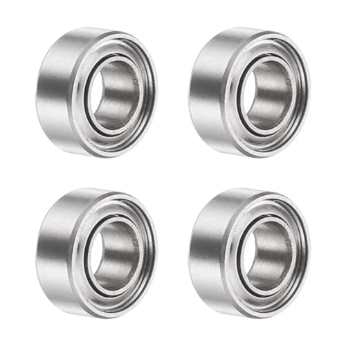 uxcell 4Pcs SMR63ZZ Deep Groove Ball Bearings, 3x6x2.5mm 440C Stainless Steel Double Shielded Bearings, ABEC 5 - size: 3x6x2.5mm