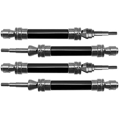 Front & Rear Universal Drive Shaft CVD w/Wheel Hex Hub Compatible with 1/10 Traxxas Slash VXL 4x4 /Stampede VXL 4X4/Hoss VXL 4X4 RC Car Upgrade Part (Black) - color: Black