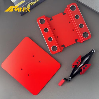 Alum Adjustable RC Car Stand Repair Work Station for 1/12 1/10 Slash TRX4 Axial Arrma Redcat Losi Series Workstation Upgrades Part Red - color: Red