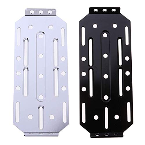 Replacement Part For Metal Battery Mount Plate Tray Holder For 1:10 SCX10 RC Rock Crawler Car Spare Parts - (Color: Black) - color: Black