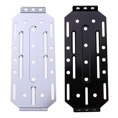 Replacement Part For Metal Battery Mount Plate Tray Holder For 1:10 SCX10 RC Rock Crawler Car Spare Parts - (Color: Silver) - color: Silver