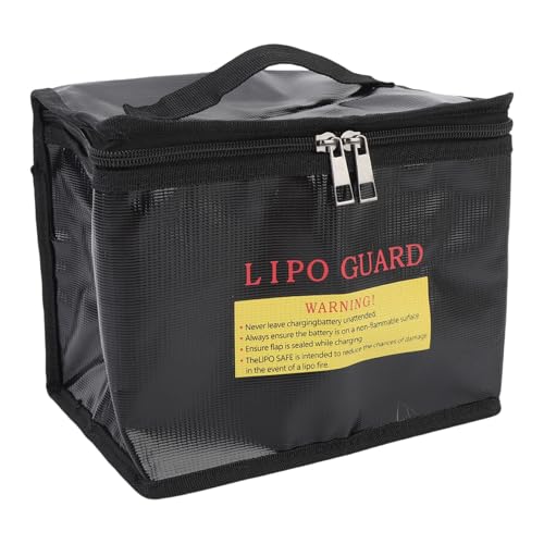 Fireproof RC Battery Storage Bag | Explosion Proof Safe Pouch with Handle and Zipper for Charging