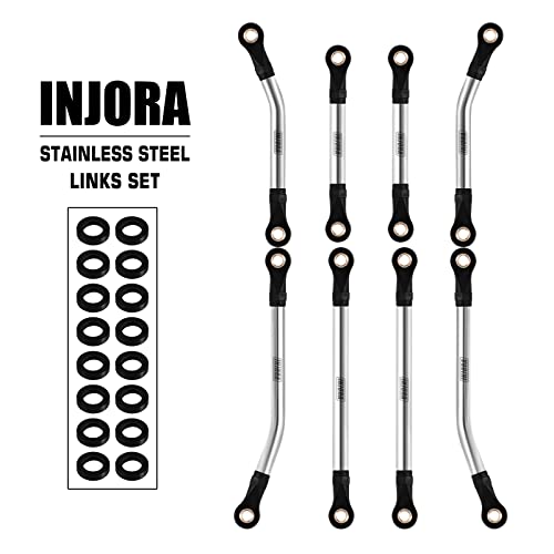 INJORA High Clearance Stainless Steel Links Set for TRX4M Defender Bronco - size: High Clearance Links