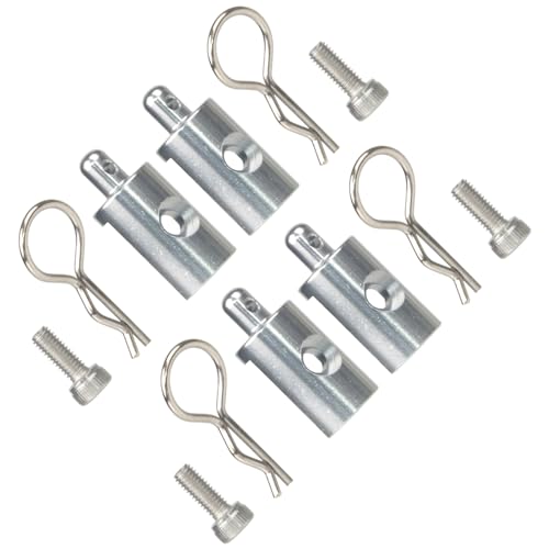 4Pcs Aluminum Body Mounts Body Shell Posts for 1/12 Scale Tamiya CW-01 Chassis Lunch Box Midnight Pumpkin Upgrades Parts (Silver) - color: Silver