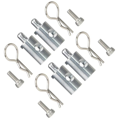 4Pcs Aluminum Body Mounts Body Shell Posts for 1/12 Scale Tamiya CW-01 Chassis Lunch Box Midnight Pumpkin Upgrades Parts (Silver) - color: Silver