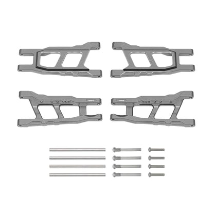Aluminum Suspension A Arms for 1/10 Traxxas Rustler Slash Stampede Hoss 4WD 4x4 Upgrade Parts Replacement of Part 3655 (Titanium) - color: Titanium