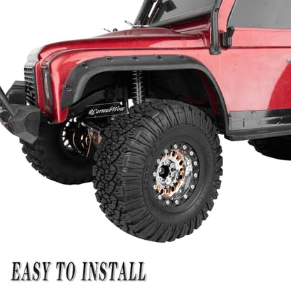 1.9 Beadlock Tire Set 1.9" Wheels and Tires for 1/10 RC Crawler SCX10 90046 AX103007 TRX4 TRX6 Gen7 8 D90 VS4-10 MST CFX,Super Heavy Brass & Aluminum Deep Wheel w/Rubber Tires,Silver - color: Silver(4pcs)
