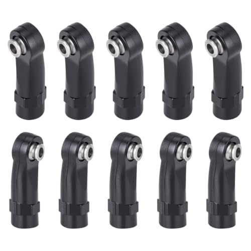 20Pcs RC Linkage Rod Ends,M3 Ball Joint Head Set for Traxxas TRX-4 Axial SCX10 HSP 90046 90047 1/10 RC Crawlers Car Upgrade Parts (20pcs Bent A) - style: 20pcs Bent A