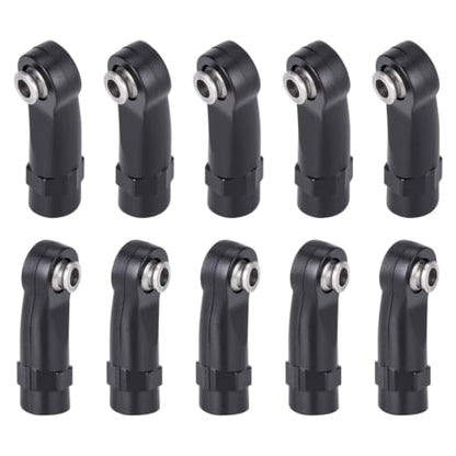 20Pcs RC Linkage Rod Ends,M3 Ball Joint Head Set for Traxxas TRX-4 Axial SCX10 HSP 90046 90047 1/10 RC Crawlers Car Upgrade Parts (20pcs Bent A) - style: 20pcs Bent A