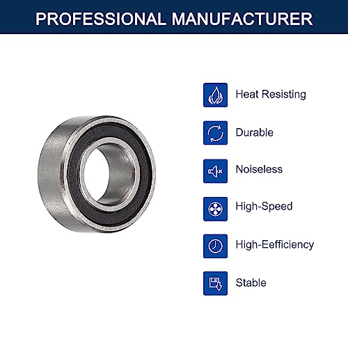 MR105-2RS Deep Groove Ball Bearings, ID 5mm x OD 10mm x Width 4mm Miniature Bearings, Double Rubber Sealed Ball Bearing Pre-Lubricated Chrome Steel Z2 Lever 10pcs - size: MR105-2RS 5x10x4mm