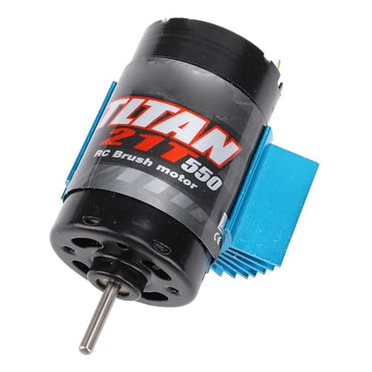 Alomejor 550 RC Car Motor, Brushed Motor with Cooling Fan and Heat Sink for Axial SCX10 HPI JL 90046 Slash 1:10 RC Crawler (21T) - size: 21T