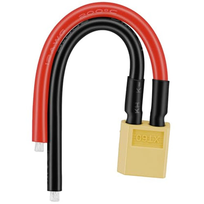 Yeebline 3 Pairs (6PCS) XT60 Plug Female and Male Connector, XT60 Connector Plug Adapter with 100mm 12AWG Silicone Copper Wire Cable Cord for RC Lipo Battery Cable Drone