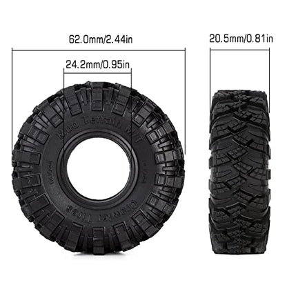 INJORA 1.0 62 * 20.5mm S5 Crawler Kraken Claw Tire for 1/24 1/18 RC