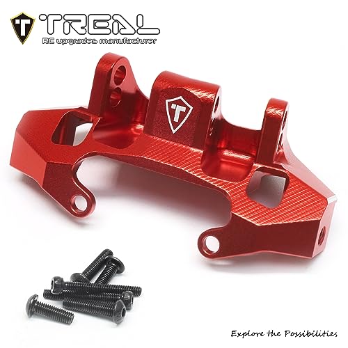 TREAL Aluminum 7075 Rear Upper Link Riser Mount for Axial Capra Currie F9 1/10 RC Crawler(Red) - color: Red