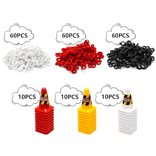 180 Pieces RC Car Racing Track Drift Runway Drift Field Fence with 30PCS Road Cones for 1/14 1/16 1/18 1/24 1/28 1/30 1/43 Mini RC Car (Black & Red & White, 210PCS) - color: Black & Red & White, 210pcs