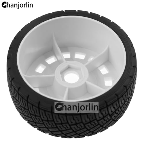 1/8 RC On Road Tires And Plastic Street Wheels 17mm Hex OD 3.94'' 1/7 Rally Racing Tyres For 1:8 1:7 Touring Street Drift Car Tamiya HPI WR8 HSP ARRMA Redcat Losi Kyosho GT2 VRX W10 (White) - color: White