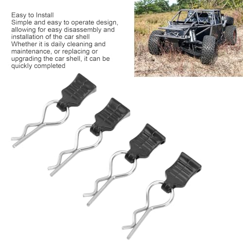 RC Body Clips, Replacement Upgrade Parts R Pin Clips with Pull Tabs for WLtoys 124008 124010, Remote Control Car Body Clips