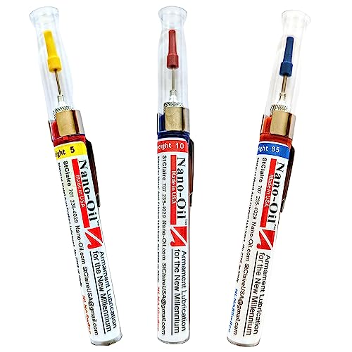 Nano-Oil Trio - All 3 Grades Kit: 5 CLP + 10 + 85 Weight - NanoLube Anti Friction Concentrate NLNA-5-10-85-8cc - style: Nano Trio 5w+10w+85w