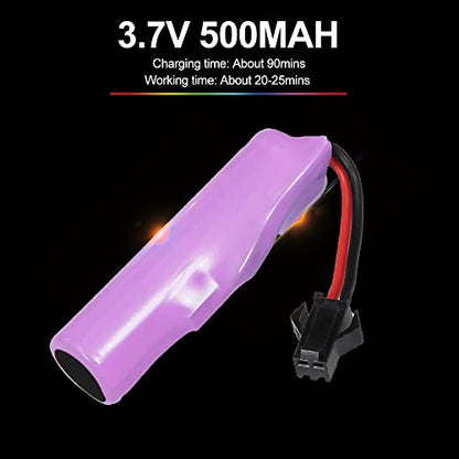 GoolRC 3.7V 500mAh Battery with Charging Cable for 1/28 2.4GHz RC Stunt Car