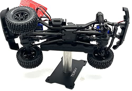 RC Car Work Stand Mat Repair Workstation Aluminum 360 Rotation Height Body Mounts for 1/16 1/18 1/24 SCX24 TRX4M Scale Cars Trucks RC car Display Stand (Black) - color: Black