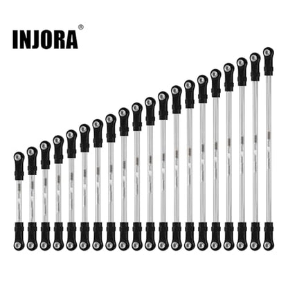 INJORA Stainless Steel Builders Links with Rod Ends for TRX4 SCX10 1/10 RC Crawler Car Upgrade(95mm) - size: 95mm