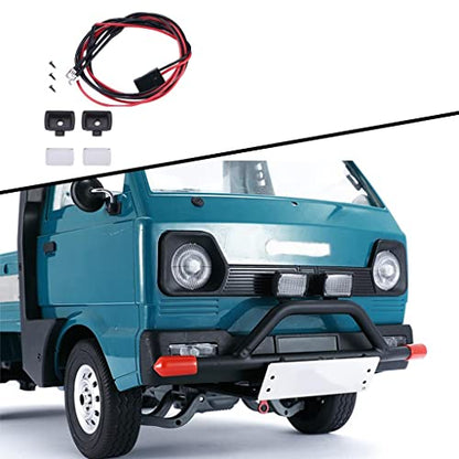 1:10 Metal Bull Bar Bumper Set for WPL D12 RC Crawler Truck Toy, CNC Machined Front Rear Bumper to Your Car, Easy Installation, Upgrade Your Truck Style, 1 - Front Square Light - color: Front Square Light