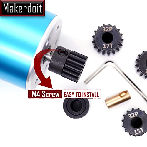 32P 5mm Pinion Gear Set 13T 14T 15T 16T 17T with Hex Key for RC - style: 13T 14T 15T 16T 17T