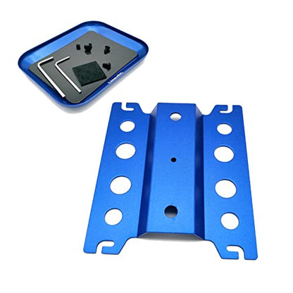 Aluminum Alloy RC Car Work Stand Repair Workstation 360 Degree Rotation Lift with Screws Tray for 1/8 1/10 1/16 Scale RC Car Truck Buggy