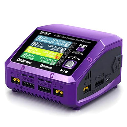 GoolRC Q200neo AC/DC Multi-Function Smart Charger, Lipo Battery Charger | Balance Charger Discharger, AC 200W DC 400W 10A for 1-6S LiPo/Life/LiIon/LiHV, 2-15S NiMH/NiCd, 3S/6S/12S Pb Batteries