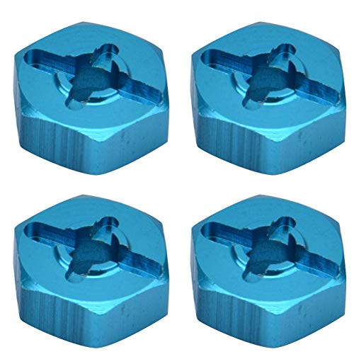 Wheel Hex Adapter, 4 Pcs Metal 7mm to 12mm Wheel Hex Hub Adapter for RC Spare Part RC Car Upgrade Parts