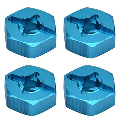 Wheel Hex Adapter, 4 Pcs Metal 7mm to 12mm Wheel Hex Hub Adapter for RC Spare Part RC Car Upgrade Parts