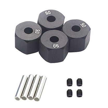 Share Goo Aluminum Alloy 12mm Wheel Drive Hex Hub Adapter with Pins Compatible with Axial SCX10 90046 Tamiya CC01 1/10 RC Crawler Car (9mm Thickness) - size: 9mm Thickness