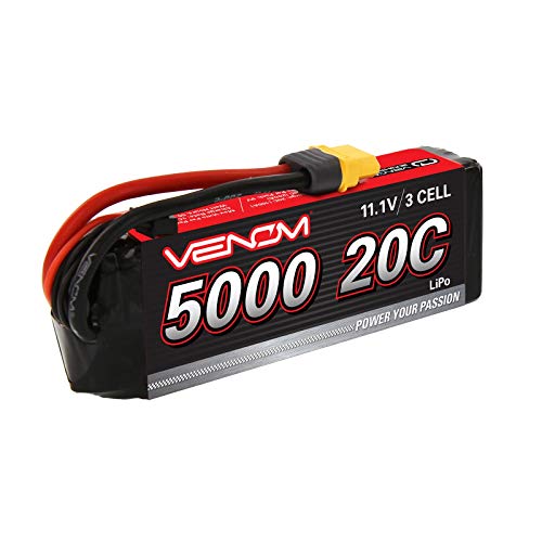 Venom 20C 3S 5000mAh 11.1V LiPo Battery with Universal Plug (EC3/Deans/Tamiya) x2 Packs