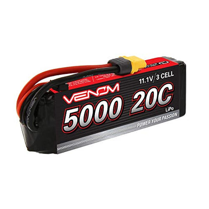 Venom 20C 3S 5000mAh 11.1V LiPo Battery with Universal Plug (EC3/Deans/Tamiya) x2 Packs