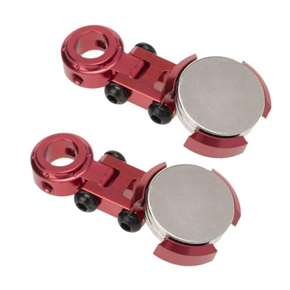 2 Pieces Aluminum Alloy Magnetic Invisible Body Post Mount Compatible for 1/10 SCX10 D90 RC Car Modification Kits (Red) - color: Red
