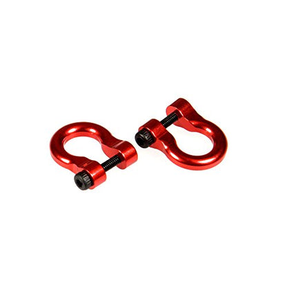 4PCS 1:10 Aluminum Metal D-Ring Tow Shackle Red for 1/10 Traxxas TRX-4 RC Crawler Car