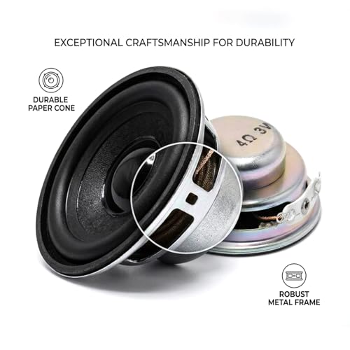 Gikfun 4Ohm 40mm Diameter 3W Full Range Audio Speaker Stereo Woofer Loudspeaker for Arduino (Pack of 2pcs) EK1794