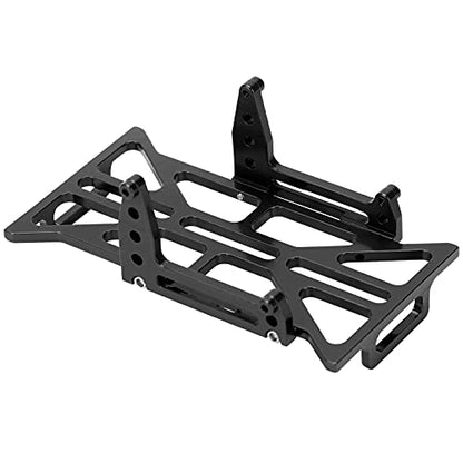 RC Car Battery Mounting Plate Aluminum Alloy Tray Compatible with Axial SCX24 90081 C10 1 24 Silver Color Easy Installation and Disassembly (Black) - color: Black