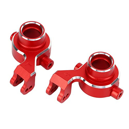 RC Rear Axle Seats, Durable Minimizes Backlash Friction Aluminum Alloy C Hub Set for 1/10 Scale RC Trucks Off-Road Racing Hobbyists - color: Red